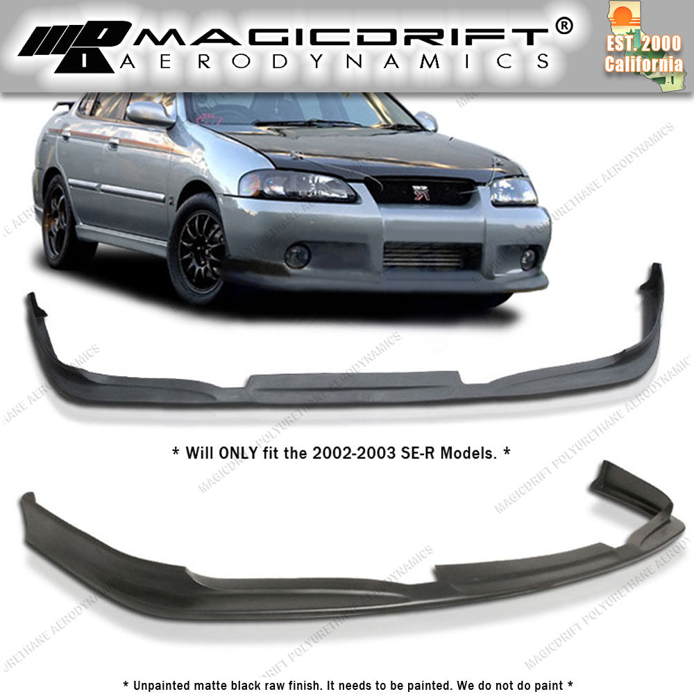 02-04 Nissan Sentra 4DR Sedan SE-R only - Sport Style Front Bumper Chin Spoiler Lip