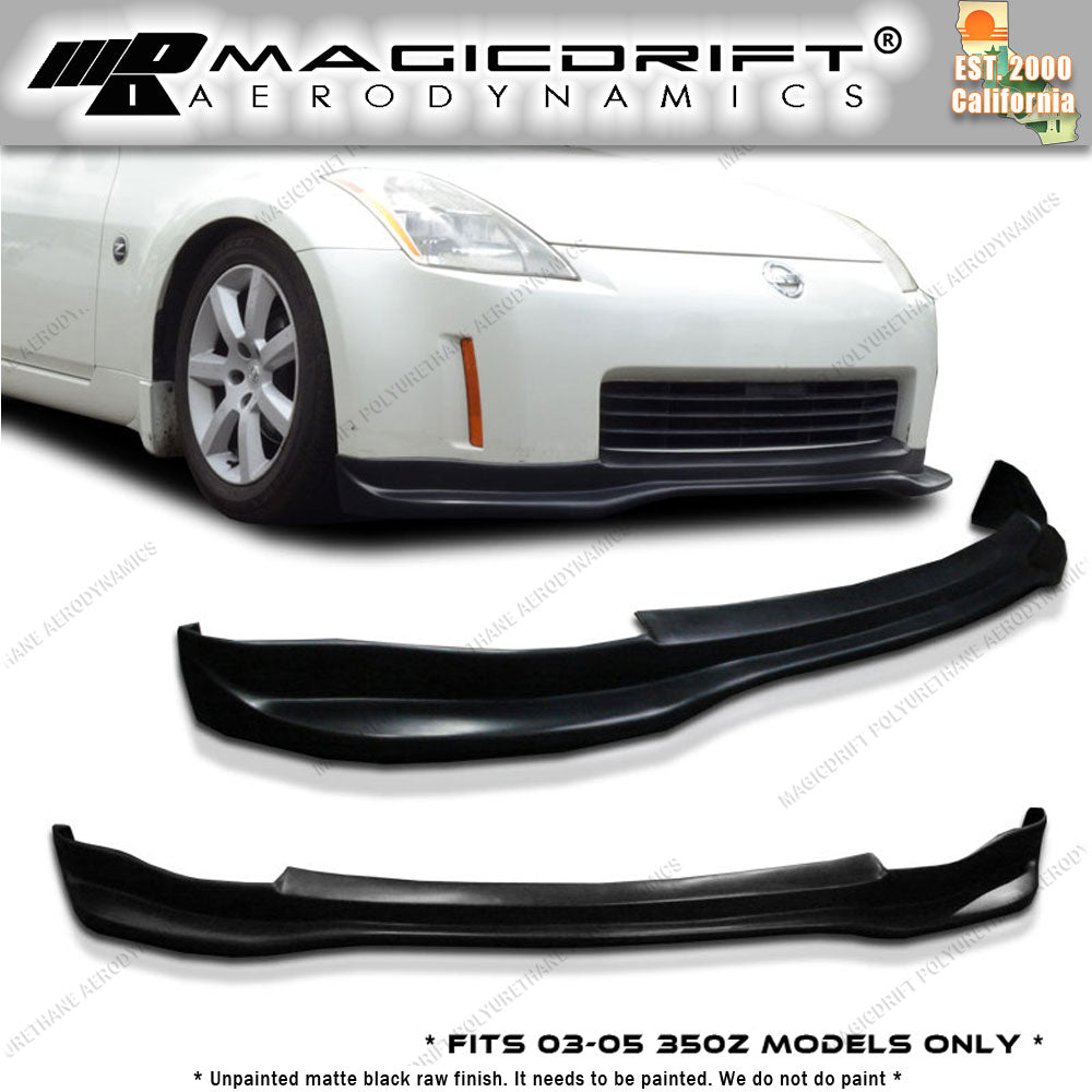 03-05 Nissan 350Z GT Style Front Bumper Chin Spoiler Lip