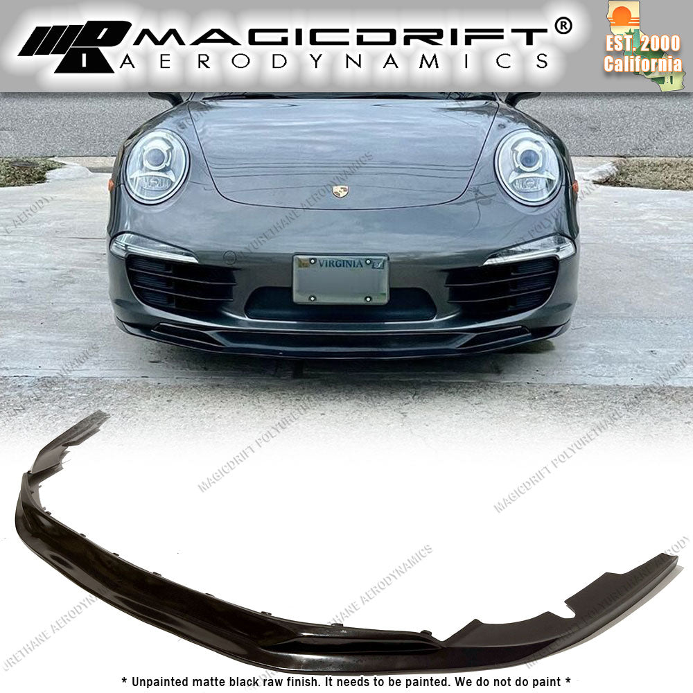 12-16 Porsche 911 991.1 MDA S1 Style Front Bumper Chin Spoiler Lip (Will not fit the GTS, GT3, Turbo bumpers)