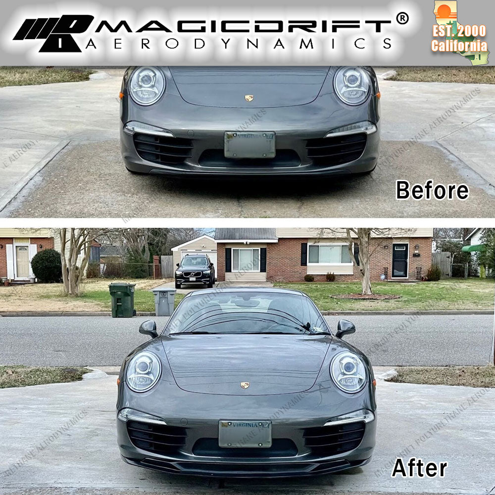 12-16 Porsche 911 991.1 MDA S1 Style Front Bumper Chin Spoiler Lip (Will not fit the GTS, GT3, Turbo bumpers)