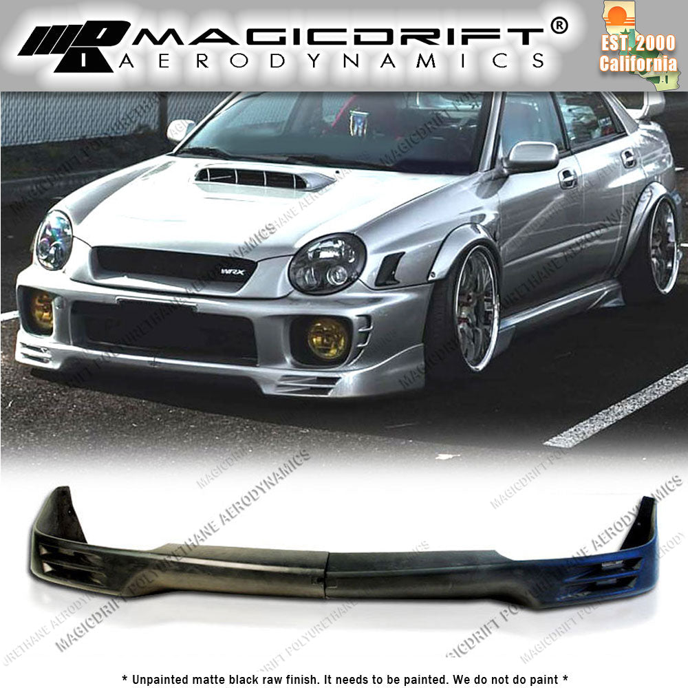02-03 Subaru Impreza WRX STI 4DR Sedan V2 Style Front Bumper Chin Spoiler Lip