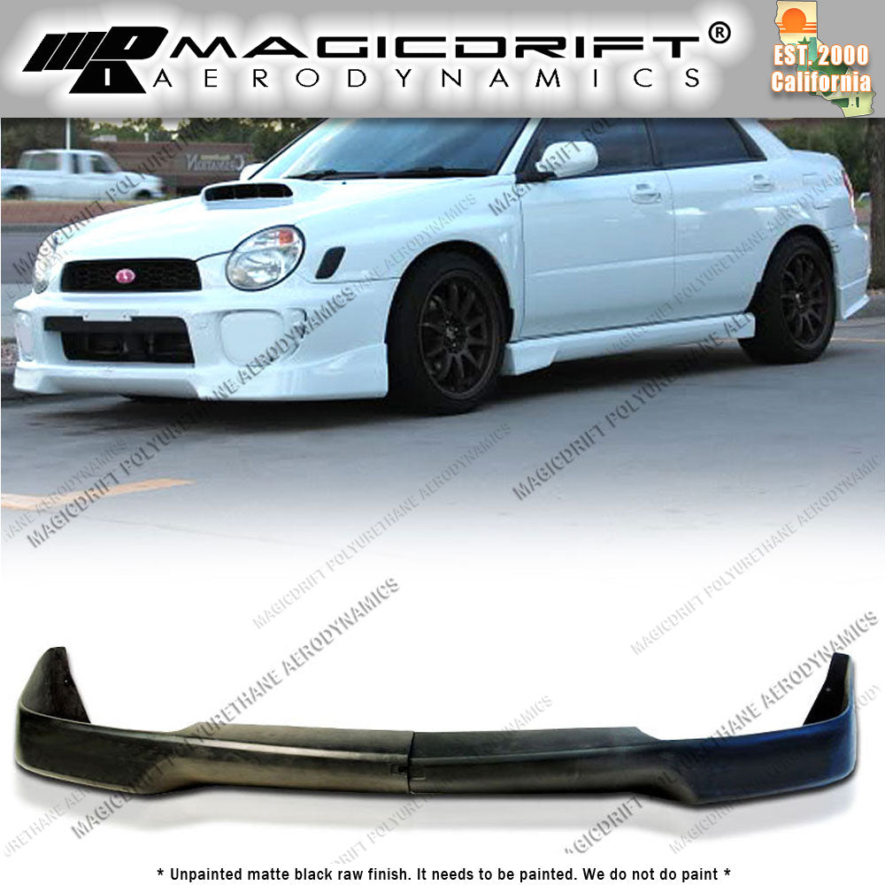 02-03 Subaru Impreza WRX STI 4DR Sedan V3 Style Front Bumper Chin Spoiler Lip