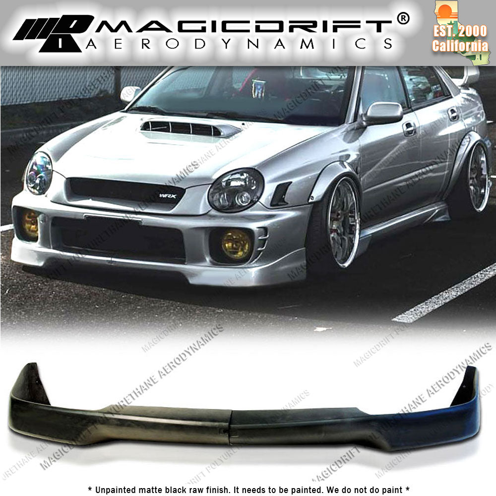 02-03 Subaru Impreza WRX STI 4DR Sedan V3 Style Front Bumper Chin Spoiler Lip