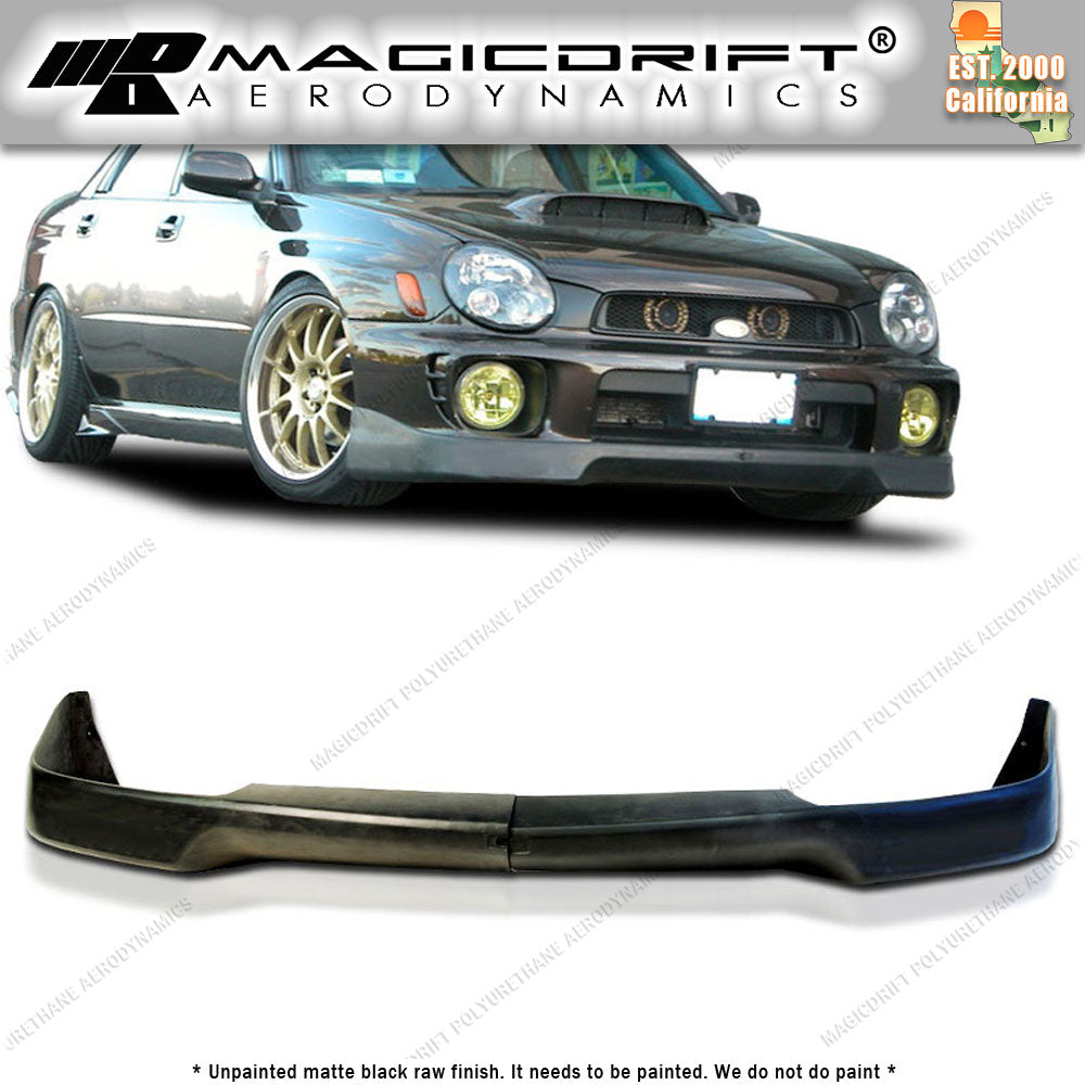 02-03 Subaru Impreza WRX STI 4DR Sedan V3 Style Front Bumper Chin Spoiler Lip