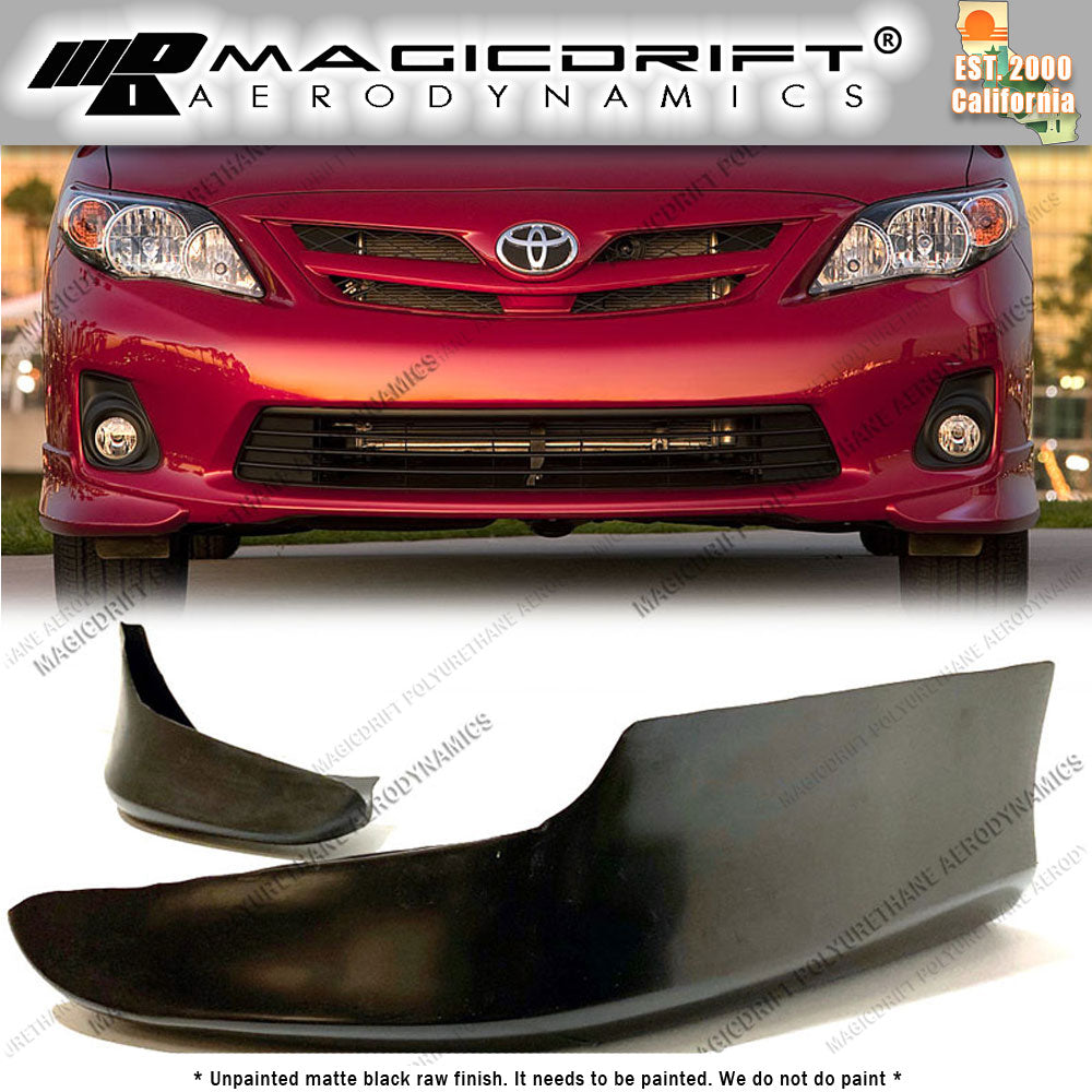 11-13 Toyota Corolla OEM S Sport Style Front Bumper Chin Spoiler Lip (2 pcs)