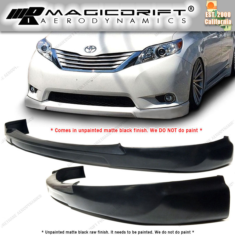 11-17 Toyota Sienna LE CK Style Front Bumper Chin Spoiler Lip