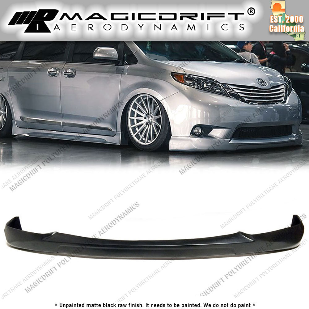 11-17 Toyota Sienna LE CK Style Front Bumper Chin Spoiler Lip