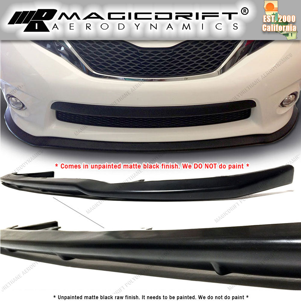 11-17 Toyota Sienna SE MP Style Front Bumper Chin Spoiler Lip