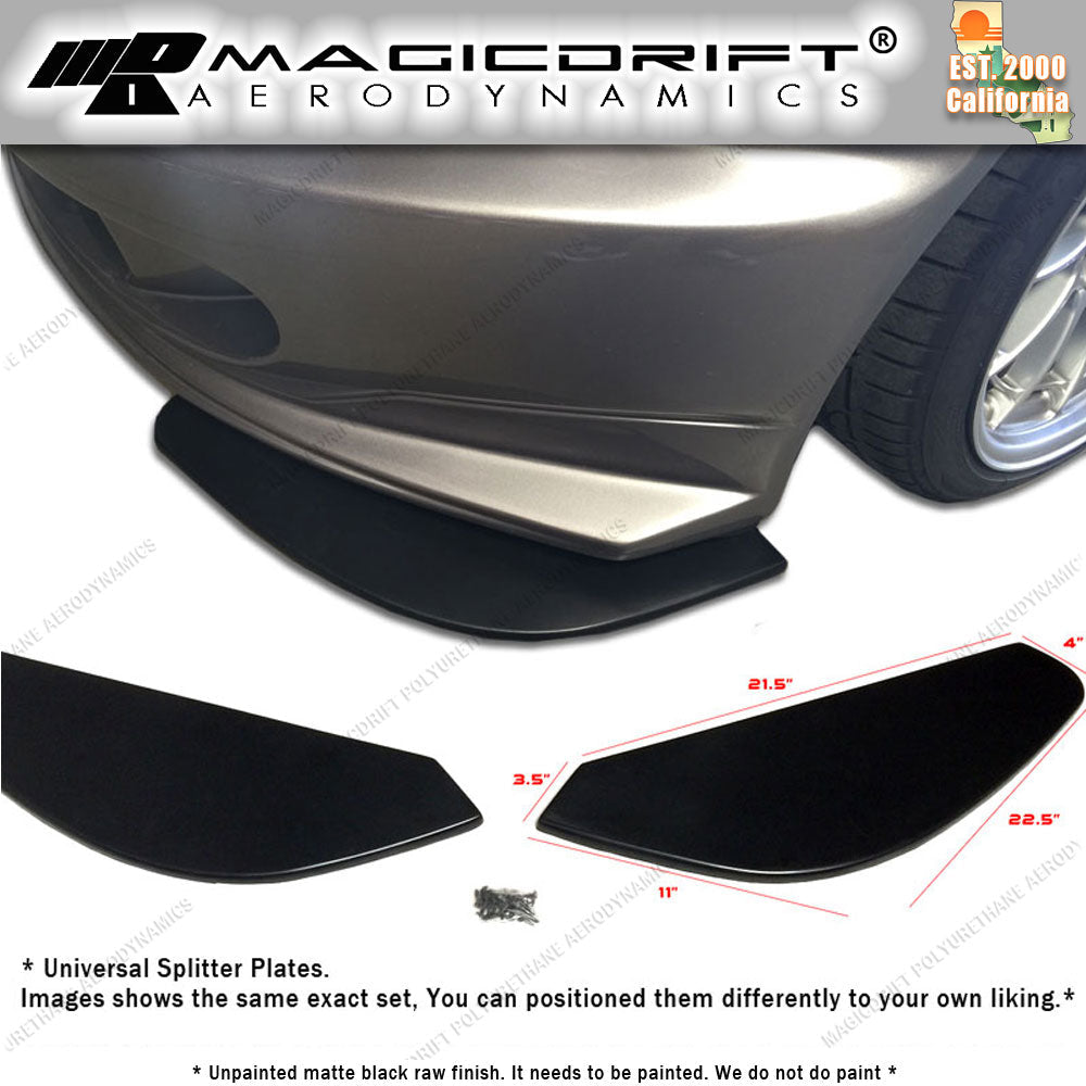 Universal Front Bumper Lip Chin Spoiler Canard Flat Splitter