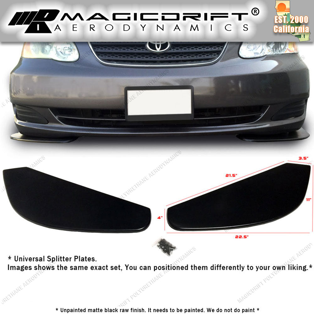 Universal Front Bumper Lip Chin Spoiler Canard Flat Splitter