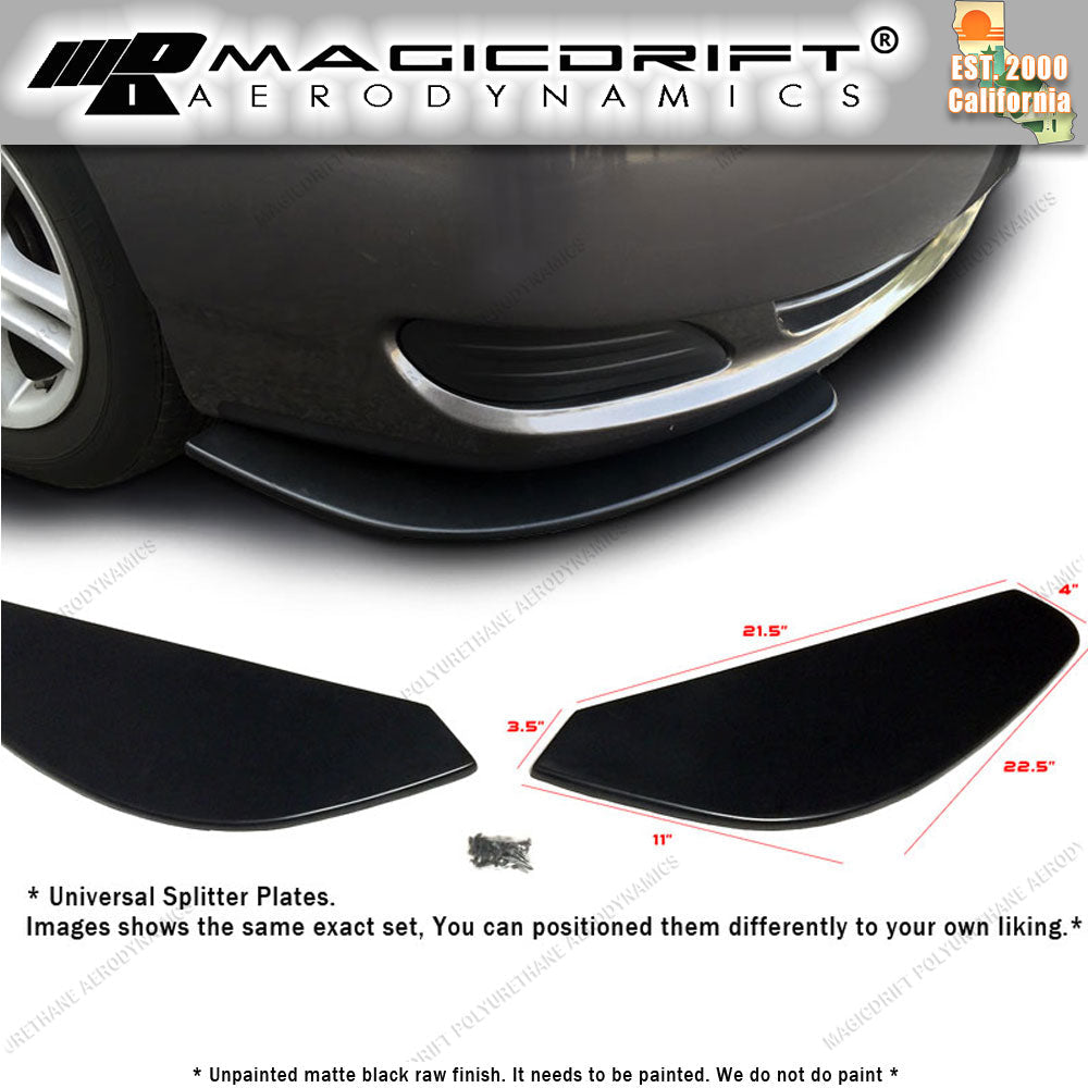 Universal Front Bumper Lip Chin Spoiler Canard Flat Splitter