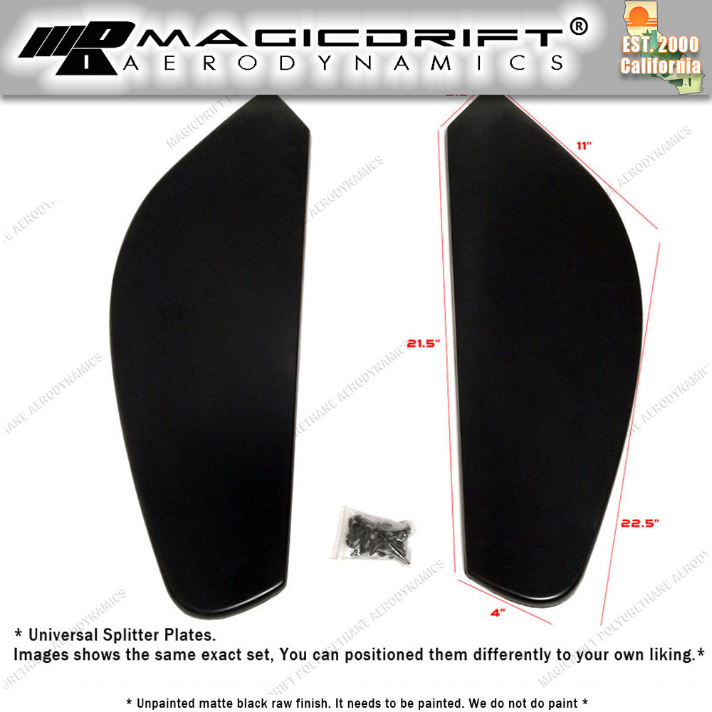 Universal Front Bumper Lip Chin Spoiler Canard Flat Splitter