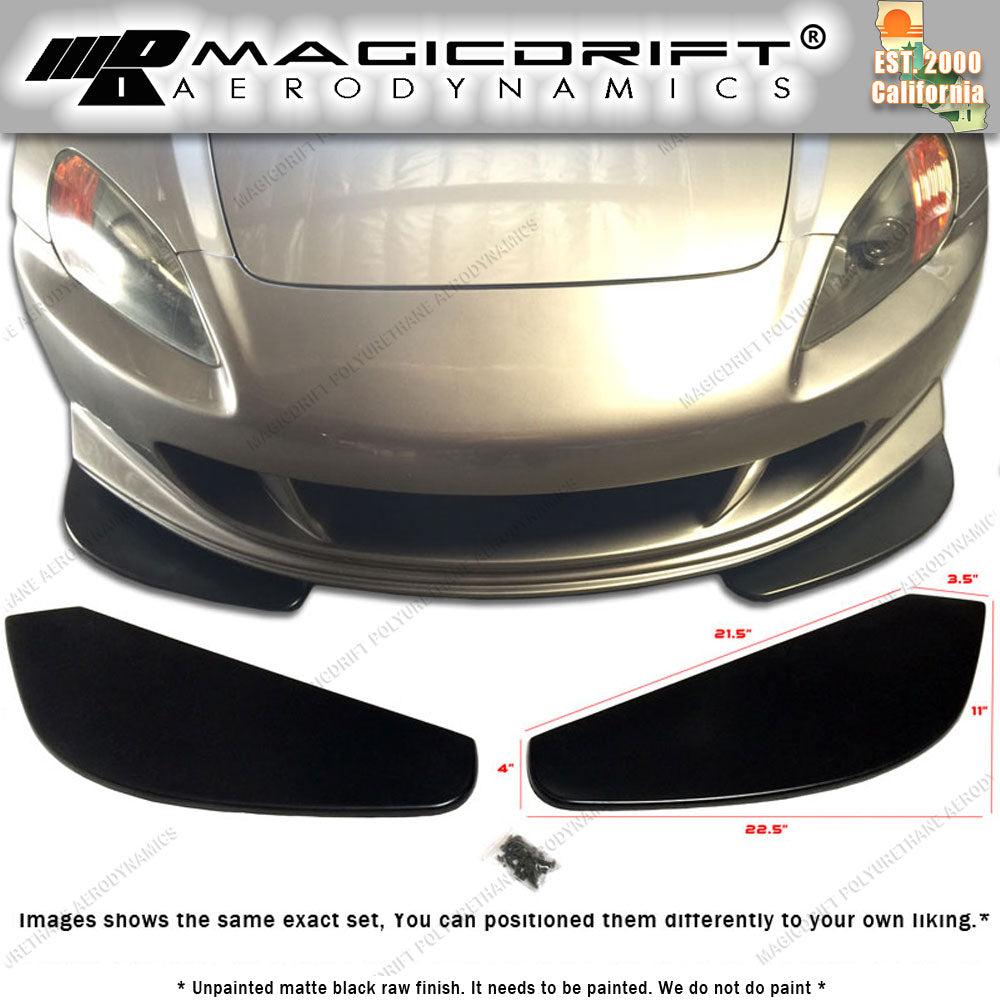 Universal Front Bumper Lip Chin Spoiler Canard Flat Splitter