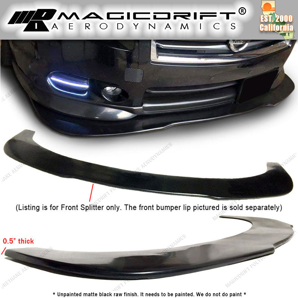Universal Under Panel Front Bumper Lip Spoiler Splitter Polyurethane 67" x 21"