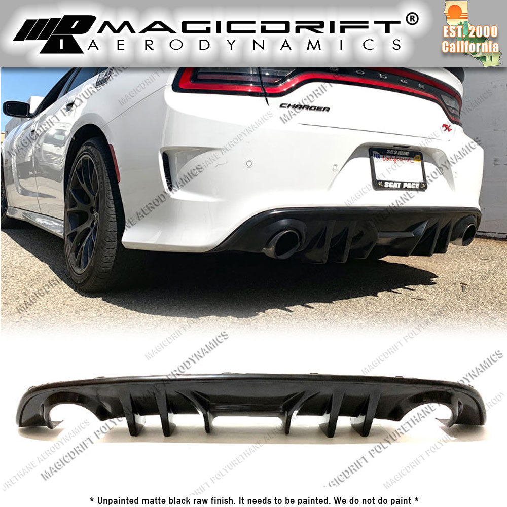 15-19 Dodge Charger MDP V2 Style Rear Bumper Diffuser Lip