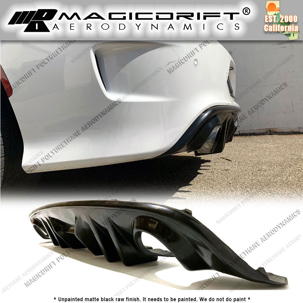 15-19 Dodge Charger MDP V2 Style Rear Bumper Diffuser Lip