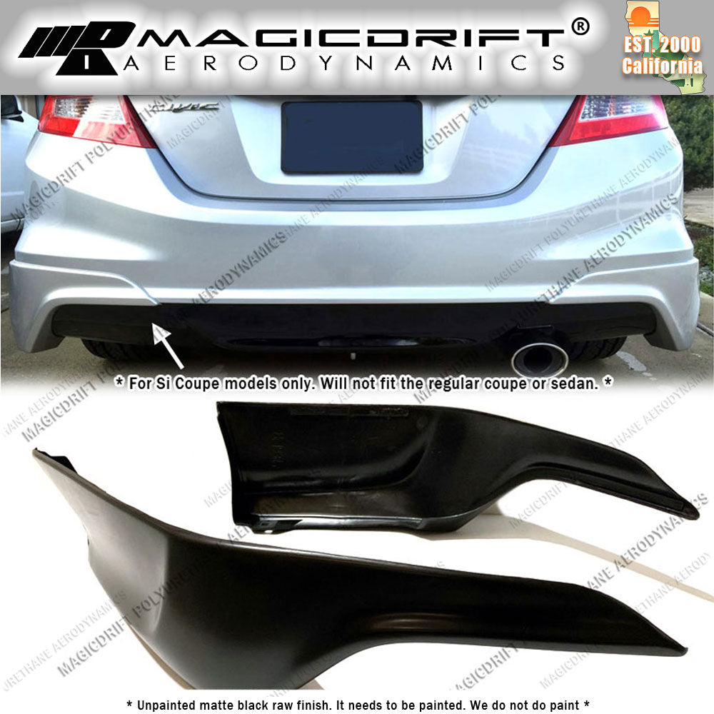 12-13 Honda Civic Si Coupes HF-P Style Rear Bumper Corner Lip Spats Aprons
