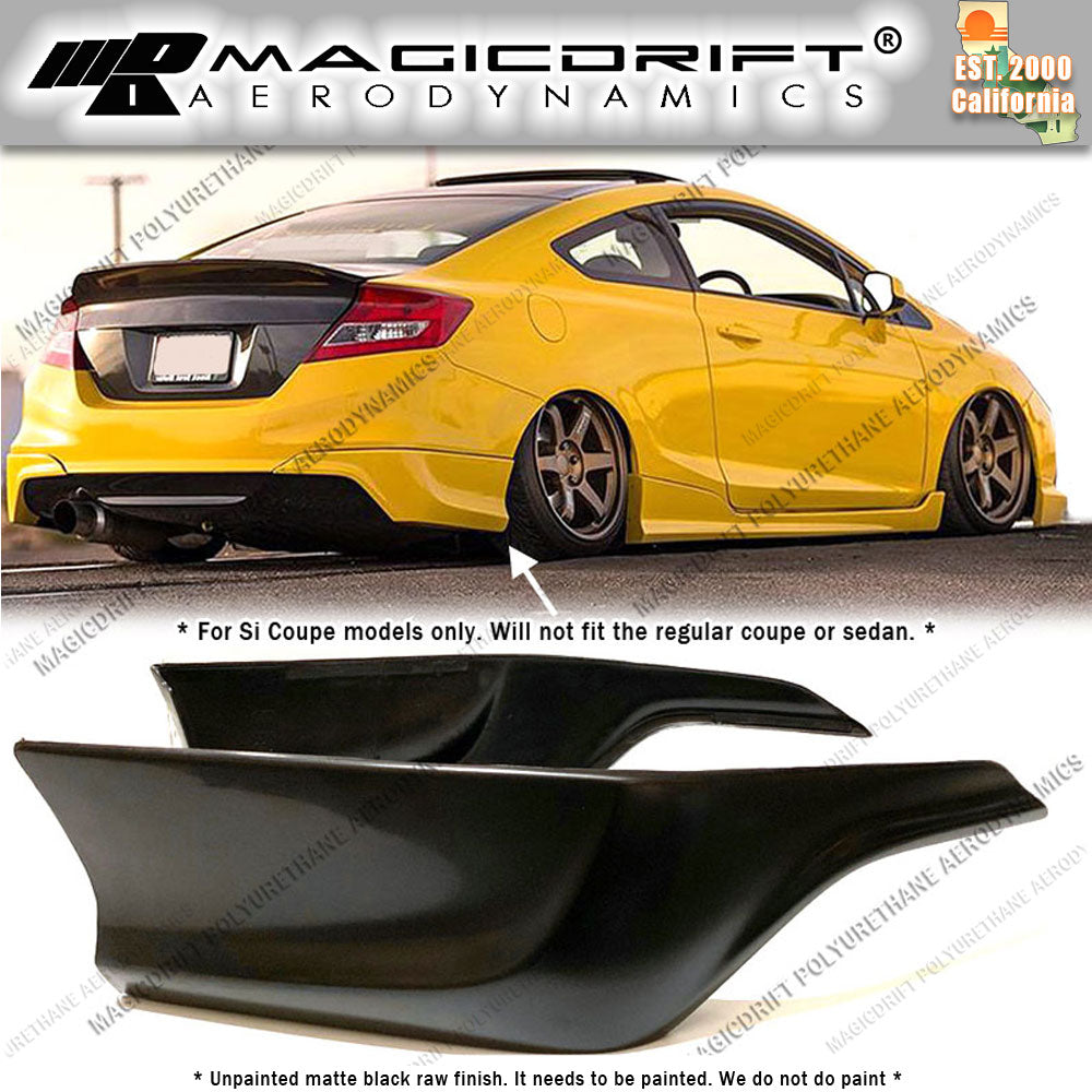12-13 Honda Civic Si Coupes HF-P Style Rear Bumper Corner Lip Spats Aprons