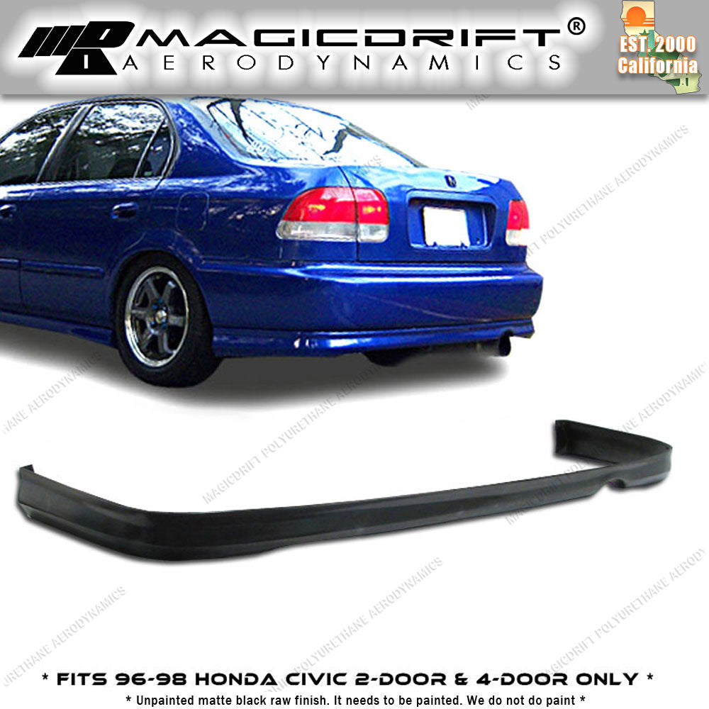96-98 Honda Civic 2DR Coupe/4DR Sedan TR Style Rear Bumper Lip