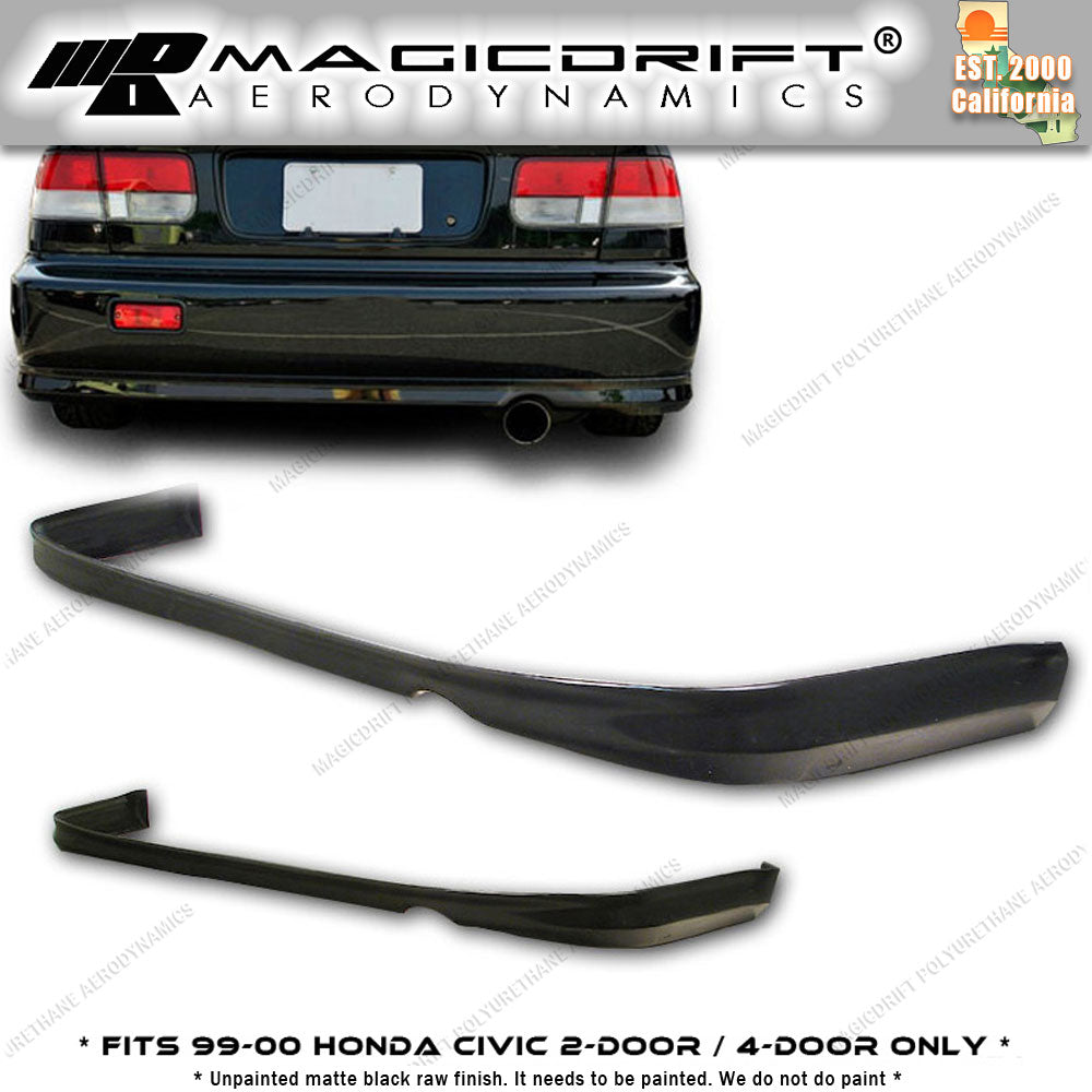 99-00 Honda Civic 2DR Coupe/4DR Sedan TR Style Rear Bumper Lip