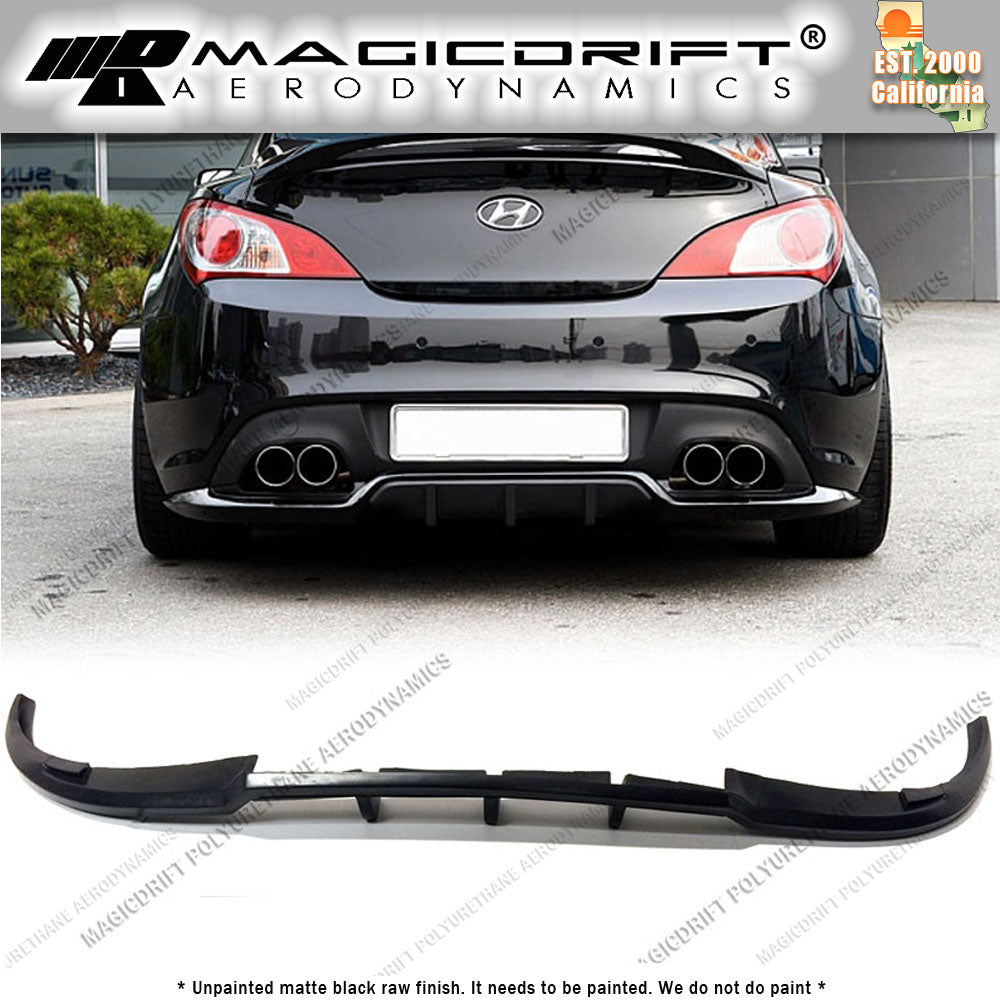 10-16 Hyundai Genesis 2DR Coupe Walker Style Front Bumper Chin Spoiler Lip