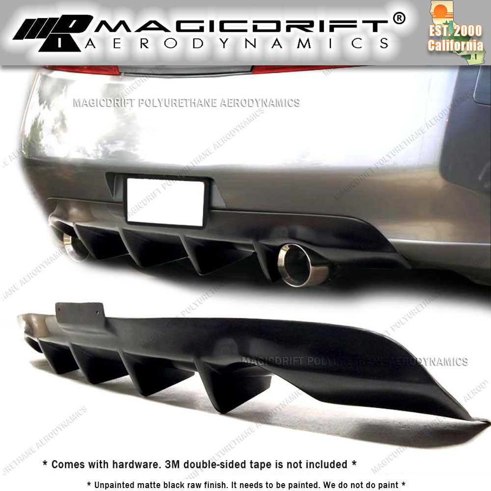 03-06 Infiniti G35 2DR Coupe DF2 4-Fins Style Rear Bumper Lip