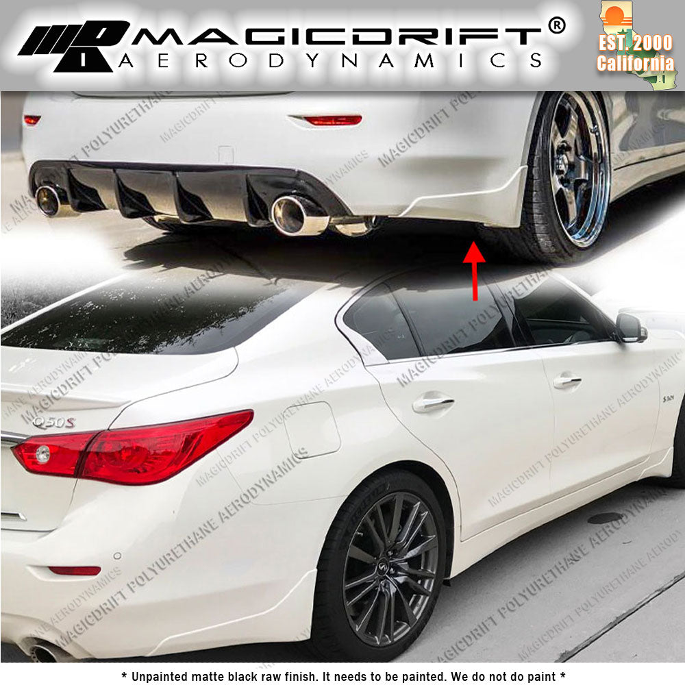 14-17 Infiniti Q50 OEM Sports Style Rear Bumper Splash Guards