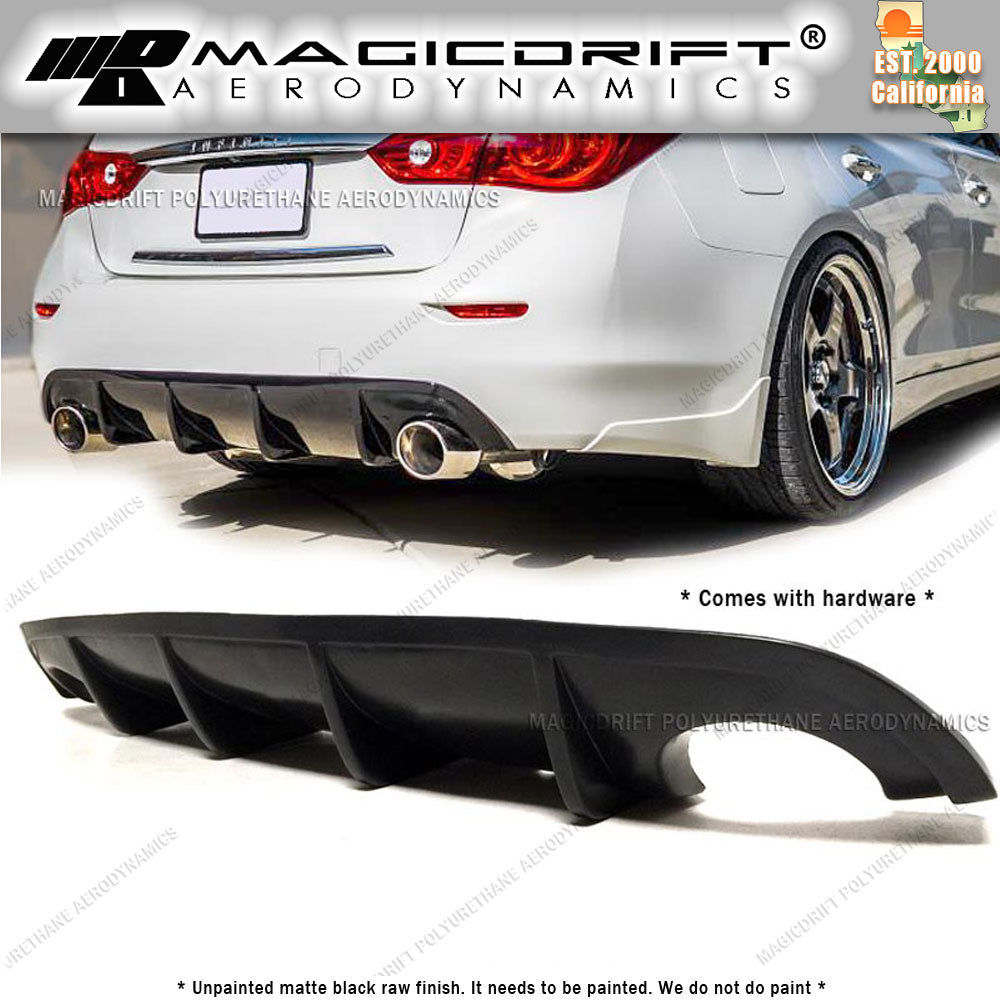 14-16 Infiniti Q50 (sport) ST Style Rear Bumper Diffuser Lip