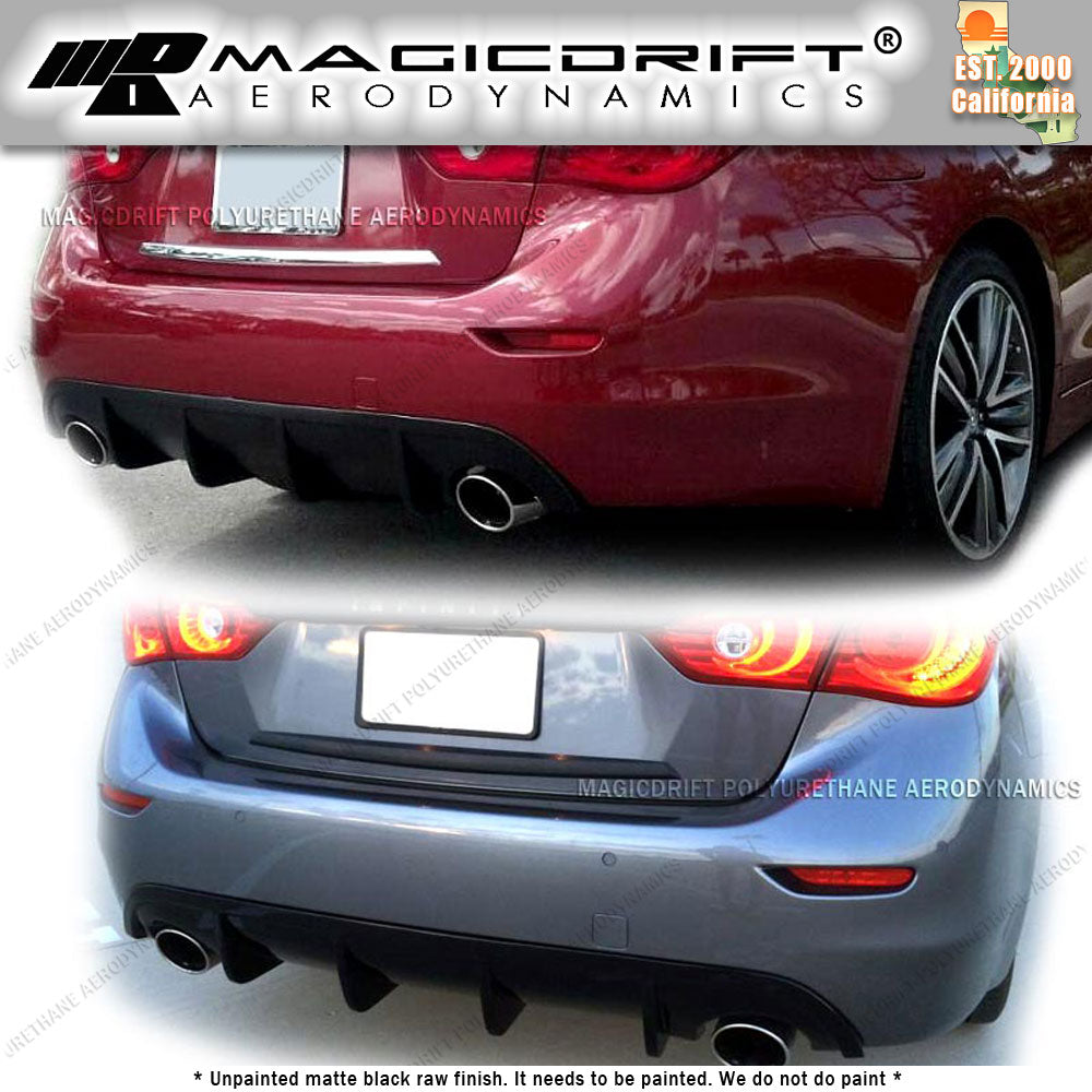 14-16 Infiniti Q50 (sport) ST Style Rear Bumper Diffuser Lip