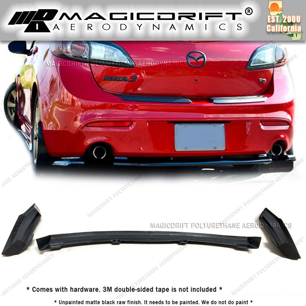 10-13 Mazda 3 5DR Hatchback ( DUAL EXHAUST ONLY) MS Style Rear Bumper Lip