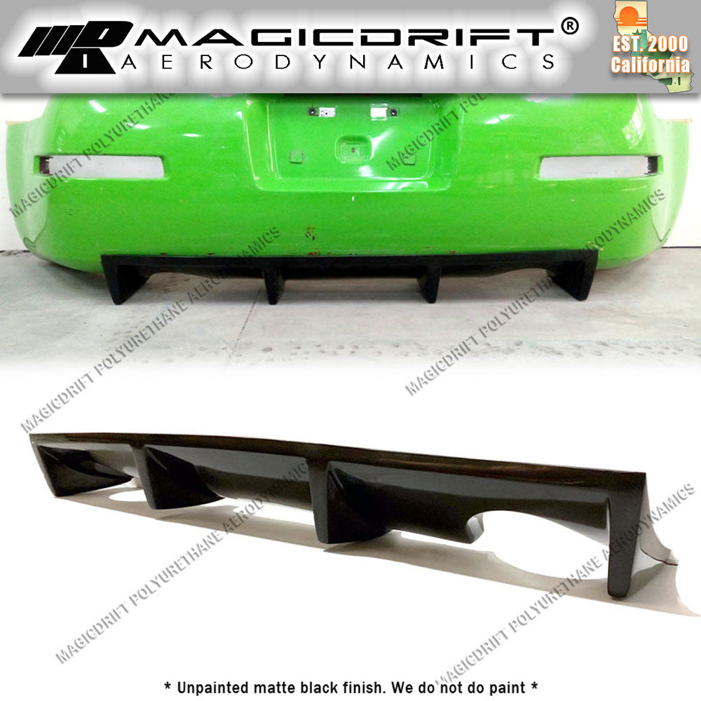 03-09 Nissan 350Z MDA Style Rear Bumper Center Lower 4-Fin Diffuser