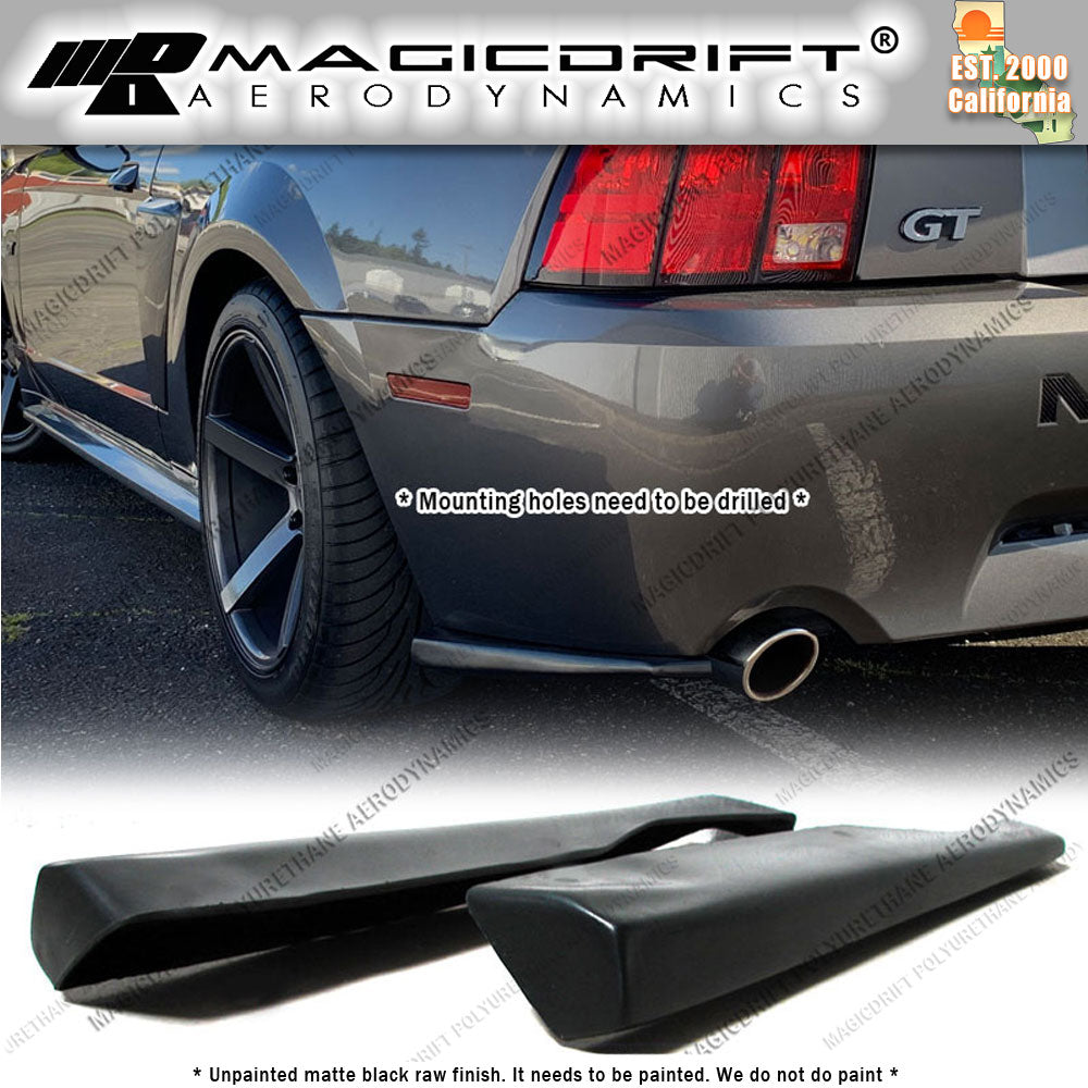 99-04 Ford Mustang MDA Style Rear Bumper Side Corner Apron Lip (Pair)