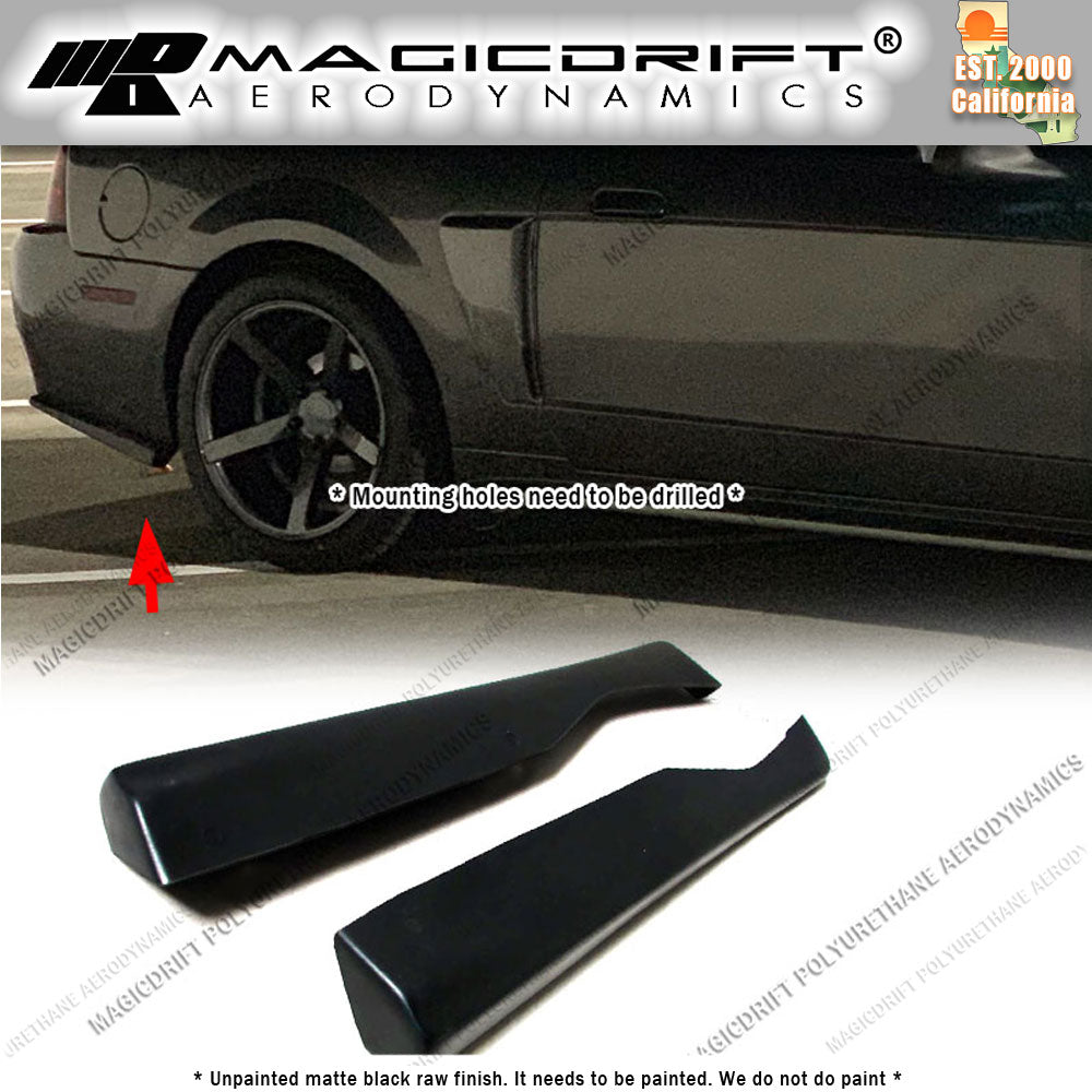 99-04 Ford Mustang MDA Style Rear Bumper Side Corner Apron Lip (Pair)