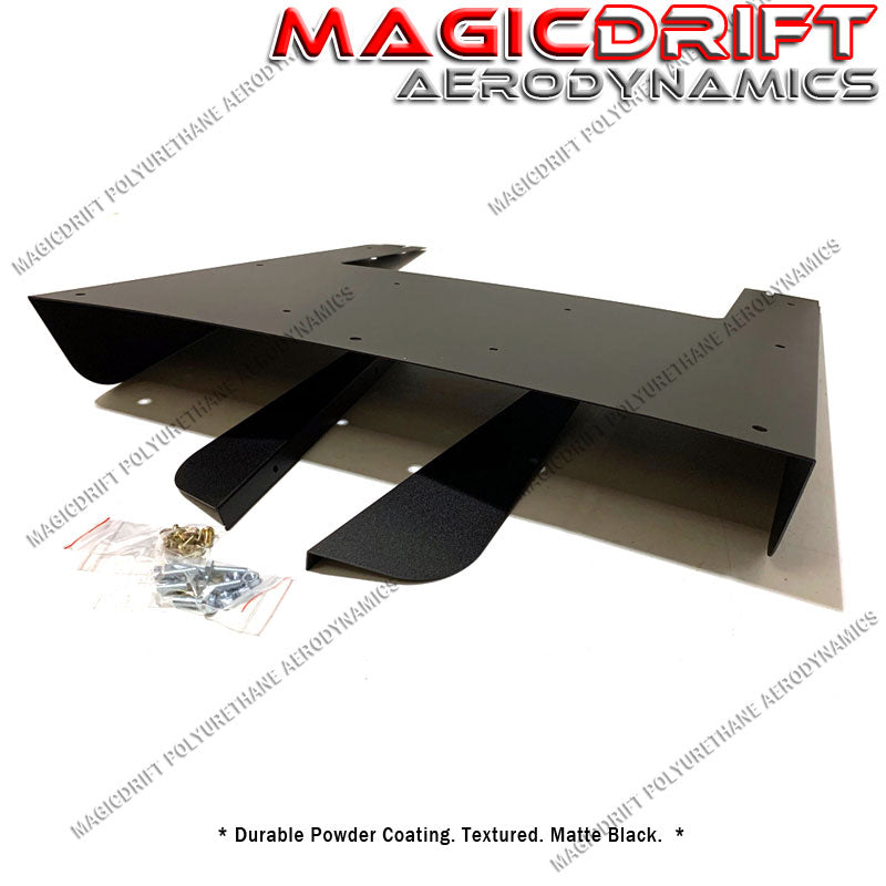 Universal 4 Fins Blade Race Track Drag Rear Bumper Lower Aero Diffuser Aluminum