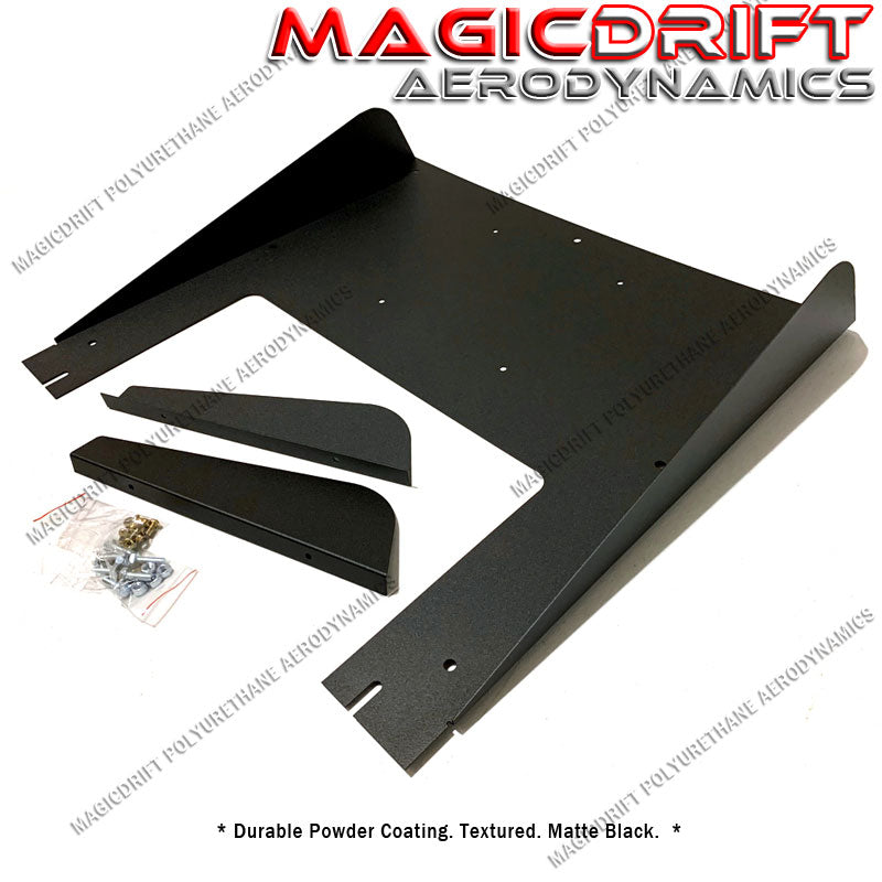 Universal 4 Fins Blade Race Track Drag Rear Bumper Lower Aero Diffuser Aluminum