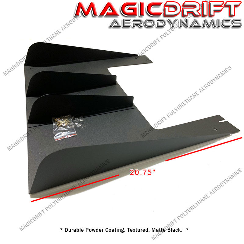 Universal 4 Fins Blade Race Track Drag Rear Bumper Lower Aero Diffuser Aluminum