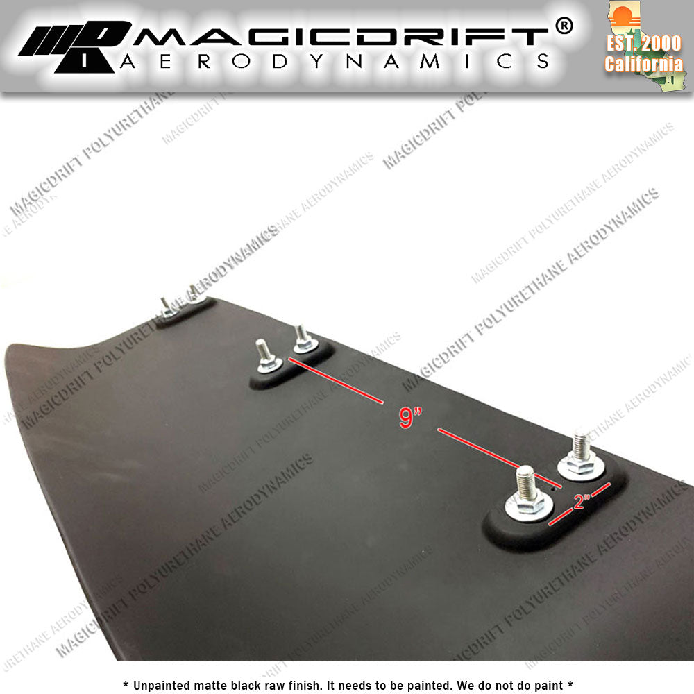 Universal 4 Fins Blade Rear Bumper Lower Aero Diffuser 27" x 9" - Fiberglass