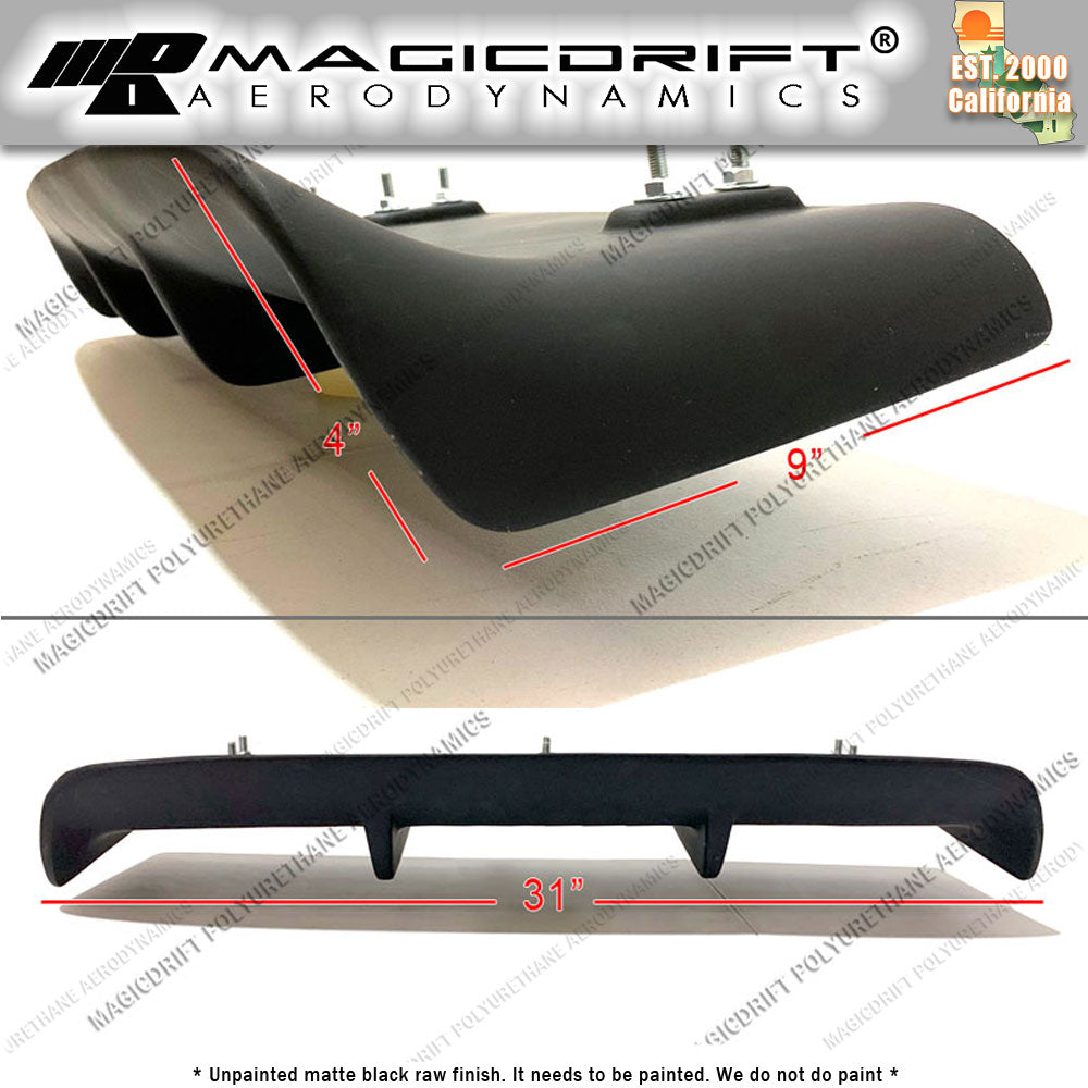 Universal 4 Fins Blade Rear Bumper Lower Aero Diffuser 31" x 9" - Fiberglass
