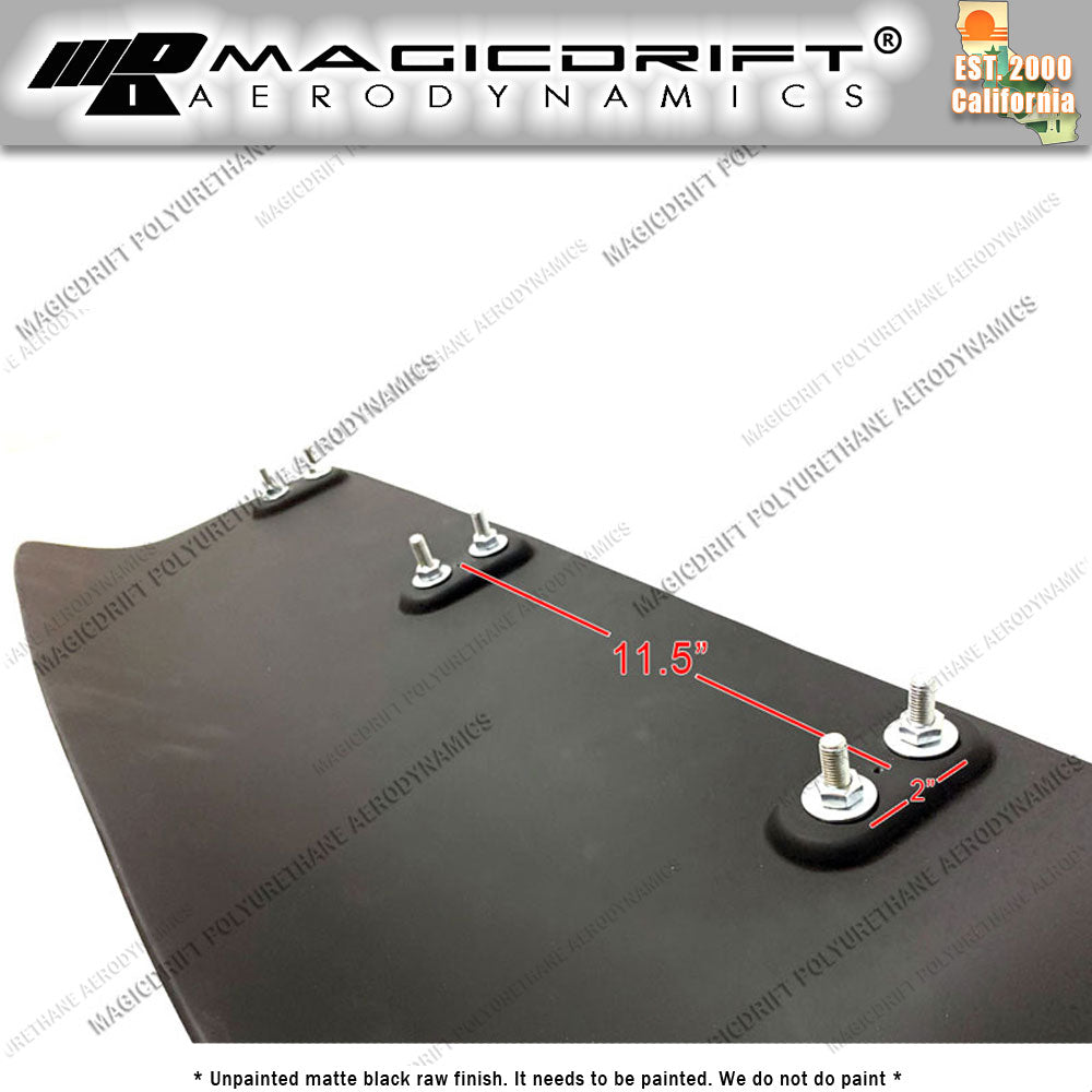 Universal 4 Fins Blade Rear Bumper Lower Aero Diffuser 31" x 9" - Fiberglass
