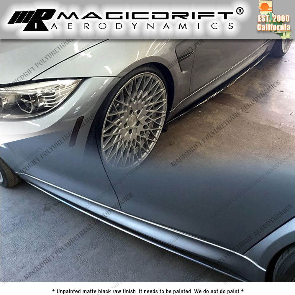 15-19 BMW F80 M3 - MT Style Side Skirt Extension Lip Kit (Pair)