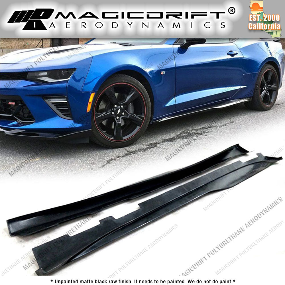 16-18 Chevy Camaro V6/V8 ZL1 Style Side Skirt Rocker Panel Extension Lips
