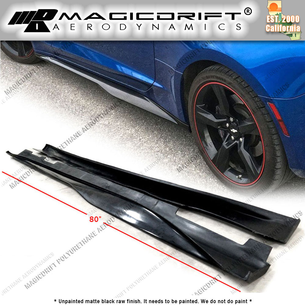16-18 Chevy Camaro V6/V8 ZL1 Style Side Skirt Rocker Panel Extension Lips