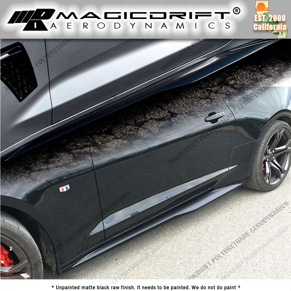 16-18 Chevy Camaro V6/V8 ZL1 Style Side Skirt Rocker Panel Extension Lips