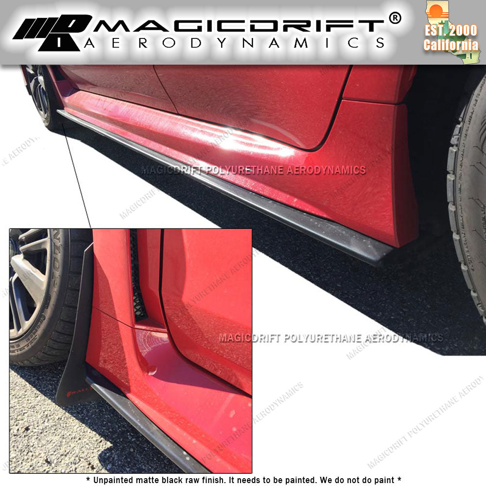 15-19 Subaru Impreza WRX STi JDM Style Side Skirt Rocker Panel Extension Lips (Pair)