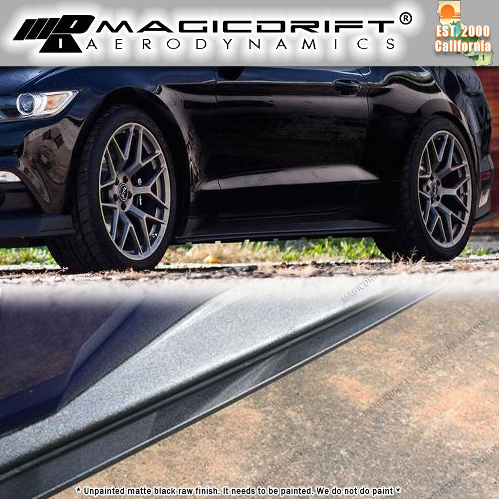 15-17 Ford Mustang Side Skirt Extension Rocker Splitters