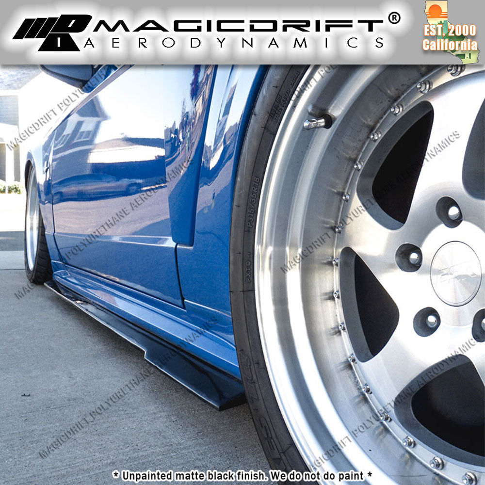 99-04 Ford Mustang MDA Style Side Skirt Rocker Panel Extension Lips (Pair)