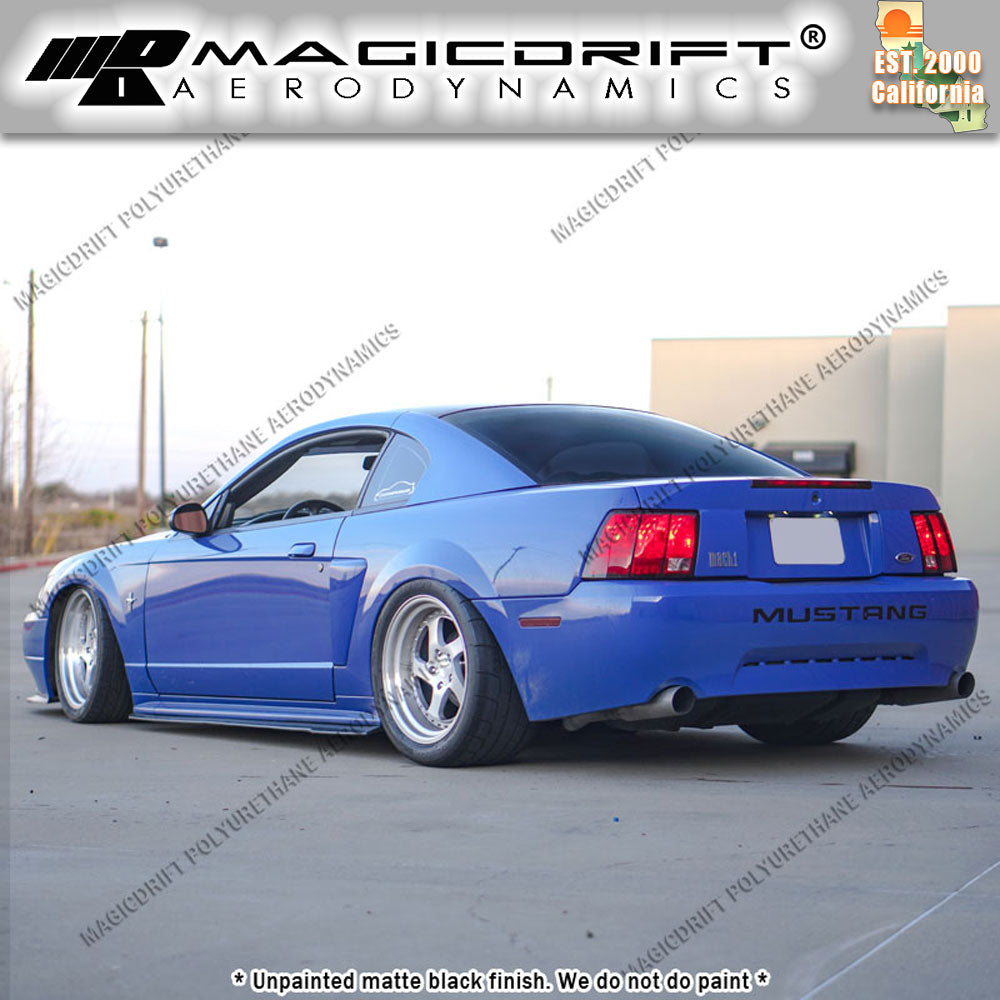 99-04 Ford Mustang MDA Style Side Skirt Rocker Panel Extension Lips (Pair)