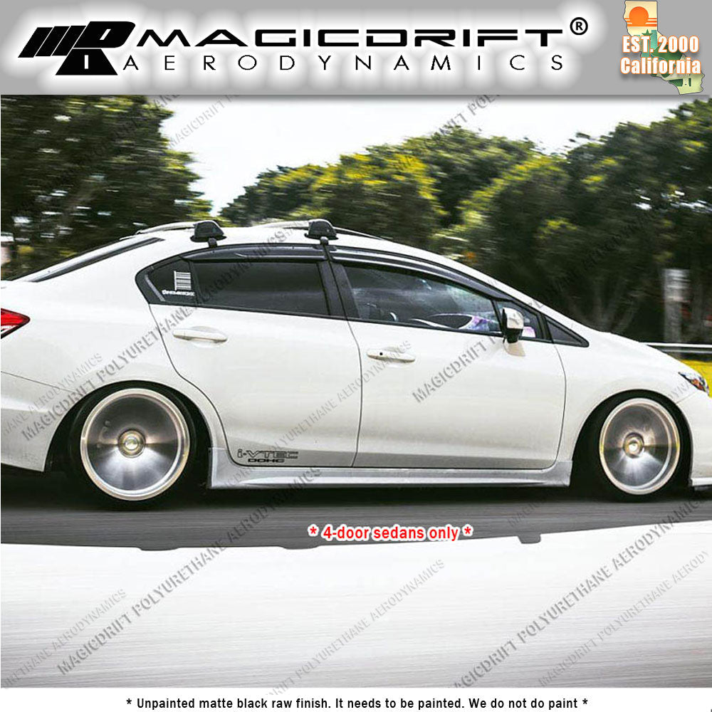 12-15 Honda Civic 9th GEN 4Dr 4-Door Sedans MU Style Side Skirts Kit
