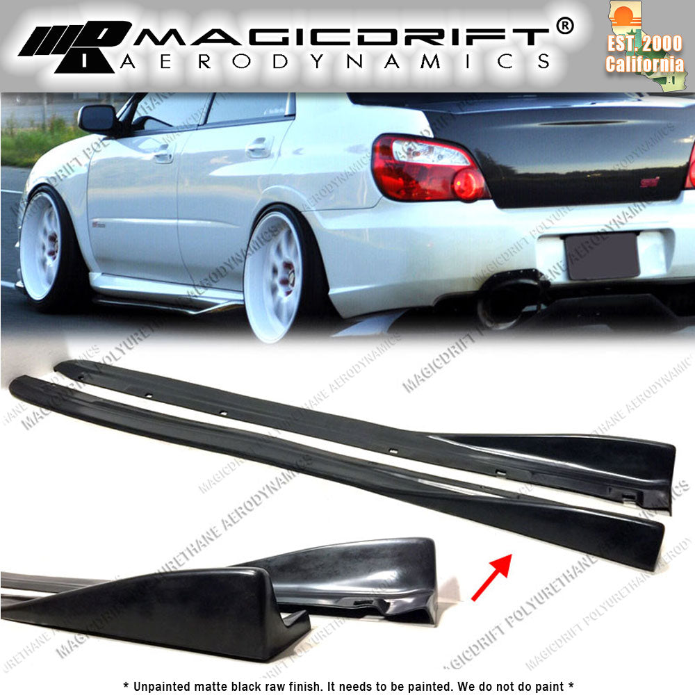 04-07 Subaru Impreza WRX STI CS Style Side Skirt Rocker Panel Extension Lips (Pair)