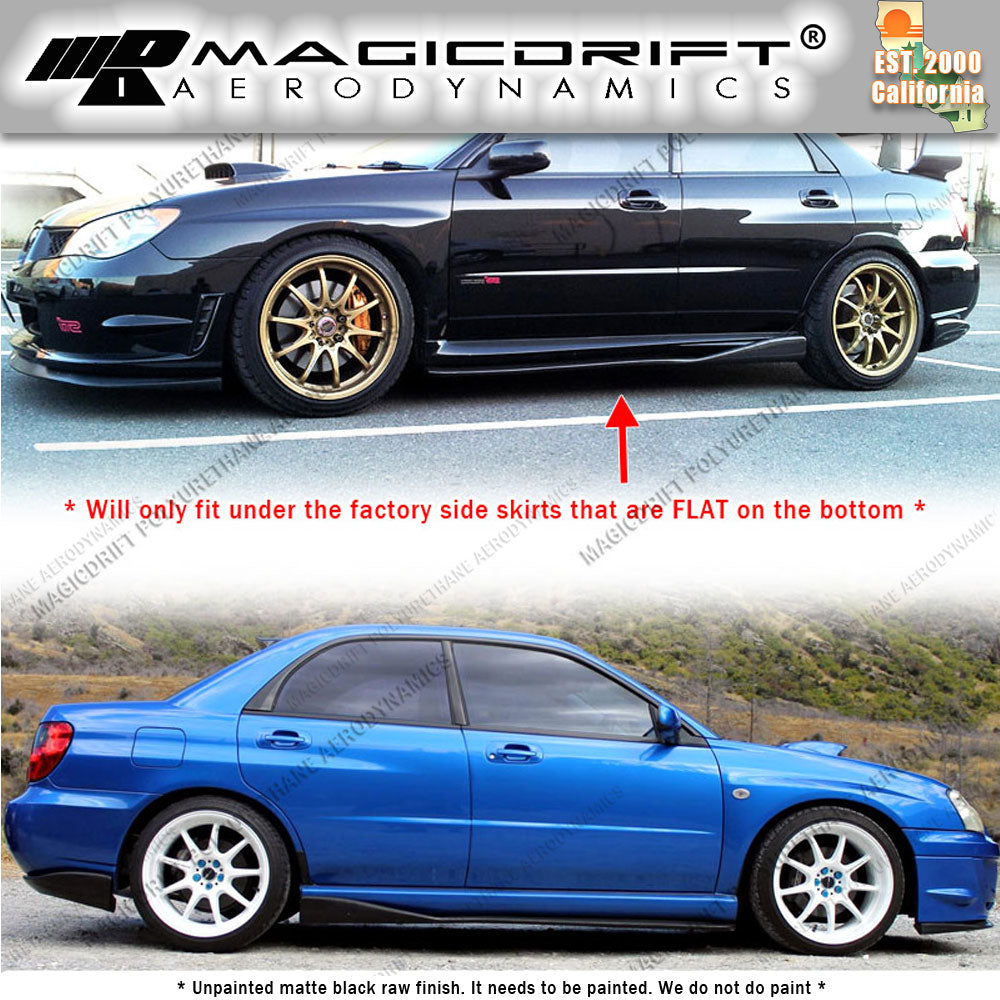 Universal Fit 70" L x 5" W Universal Bottom Line CS Style Side Skirt Extension Lip Splitters